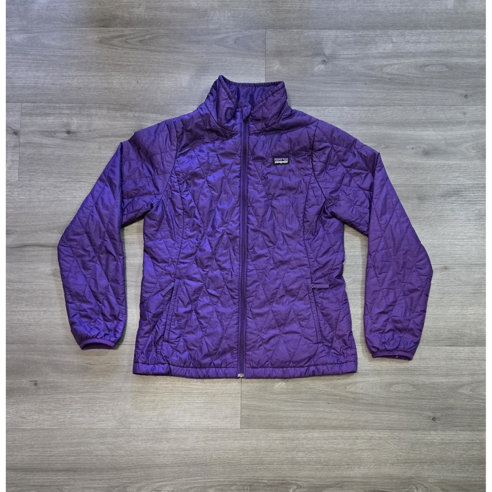 Patagonia Nano Puff Jacket Kids 2XL Purple Quilted Primaloft Full Zip Youth